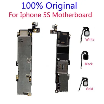 Preizkušen Original, ki Delajo Za Iphone 5S Matično ploščo Z Dotik ID Odklenjena mainboard Namestite IOS Sistem logike S Polno Žetonov