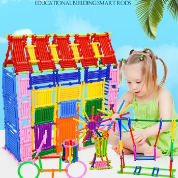 500Pcs/set Plastičnih Bloki za Gradbeništvo Igrače Nastavite Smart Čarobno Palico, Montaža Vstavljanje Blok Igrače Za Otroke Škatla za Shranjevanje