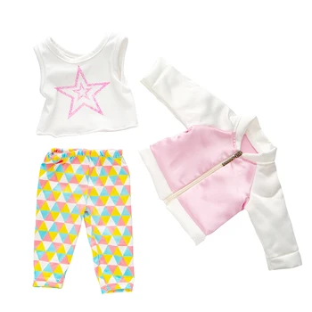 Zvezda Obleko Lutka Obleko, ki ustreza Za novorojenčka otroka 43 cm Lutka Obleko Lutka Pribor Za 17inch Baby Doll