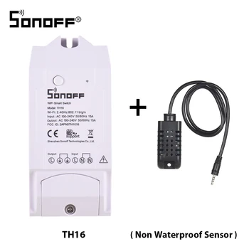 SONOFF TH16 WiFi Brezžično Smart Stikalo za Spremljanje Temperature in Vlažnosti Brezžični Avtomatizacije Kit Dela Alexa Za googlova Domača stran
