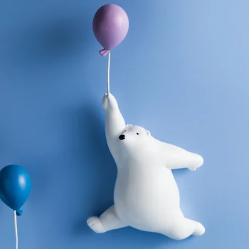 [HHT] Balon Polarni Medved Steni Visi Dekoracijo Živalske Skulpture, ki Nosijo Kip Vrt Doma Dnevna Soba Ozadja, Okraski