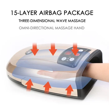 Ogrevana, Ročno Massager Fizioterapija Opreme Pressotherapy Masaža Dlani Naprave Stiskanje Zraka Prst Massager Aparat
