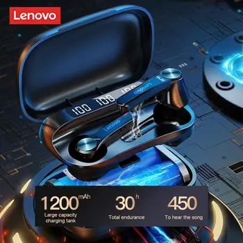 Lenovo QT81 TWS Brezžične Slušalke Bluetooth 5.0 Dual Stereo Zmanjšanje Hrupa Bas Touch Kontrole Dolgo Pripravljenosti 1200mAH