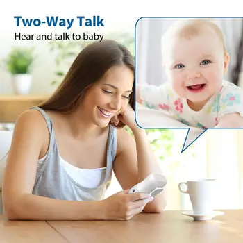 Nov Prihod 2,4 Ghz Brezžična Baby Monitor Majhne Prenosne Avdio Baby Monitor Two-way Audio Funkcijo Interkom Baterija za ponovno Polnjenje