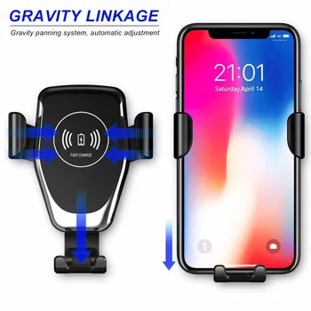 Gravity Indukcijske Avto Qi Brezžični Polnilnik Za iPhone XS 11 Max 8 XR Hitro Polnjenje Zraka Vent Držalo za Telefon Za Samsung Note S9 S8