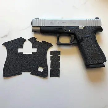 Gume Tekstura Oprijem Zaviti po Meri za Glock 43 43X 48 Pištolo Pištolo Okvir Lepilni Trak 9 mm Grip Razširitev Revije Non-slip Trak