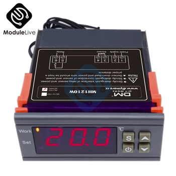 MH1210W 90-250V 10A 220V Digitalni Temperaturni Termostat Regulator Krmilnik -50~110 stopinjah Celzija Ogrevanje, Hlajenje, Nadzor NTC Senzorja