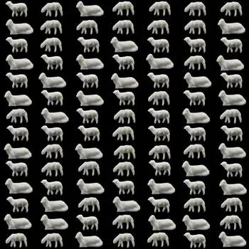 100 kozarcev 1:150 Unpainted Model Ovce Bele Živali na Kmetiji Ovce N Lestvici AN15003B Krajine Postavitev