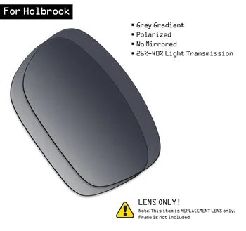 SmartVLT Polarizirana sončna Očala Zamenjava Leč za Oakley Holbrook - Siva Gradient Odtenek