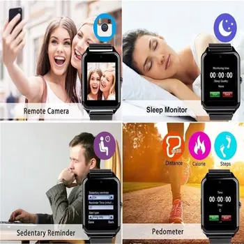 Z60 Pametno Gledati za Moške Fitnes Zapestnica IP67 Nepremočljiva s SIM Kartico v Režo za Ženske Ura Smartwatch za Apple iOS, Android Telefon