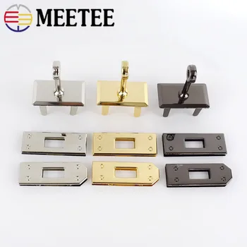 Meetee 2/5sets(1set=3pcs) Kovinski Vrečko Ključavnice Sponka Kombinacija Ključavnice Zaponko DIY Prtljage Usnje Obrti Strojne Opreme BD453