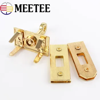 Meetee 2/5sets(1set=3pcs) Kovinski Vrečko Ključavnice Sponka Kombinacija Ključavnice Zaponko DIY Prtljage Usnje Obrti Strojne Opreme BD453