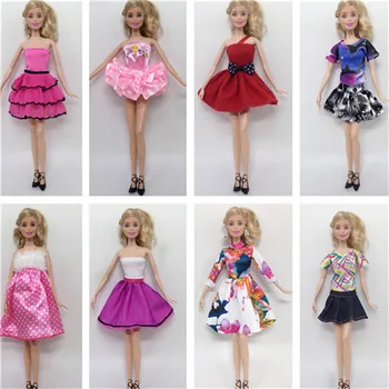 8 Kos/veliko najboljših prodajalcev Moda Lutka Kompleti Oblačil Oblačila, Casual Stranka Obleko Obleke Za Barbie Lutka Najboljše Darilo Otroška Igrača