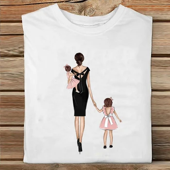 Ženske Kratke Rokav Fant 2021 Pomlad Ljubezni Sweet Mama Mama Mama Modna Oblačila Tiskanje Tshirt Ženske Tee Zgornji del Ženske Graphic T-shirt
