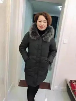 Ženska zimska jakna krzno ovratnik ženska jakna slim bombaž-oblazinjena dolgo jakno vrhnja oblačila zimski plašč parka velikosti 6XL feminino