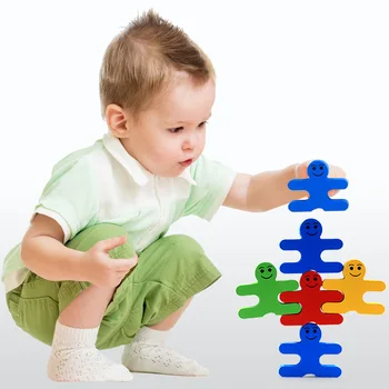 16pcs/Set Montessori Igrače, Lesene Izobraževalne Igrače za Otroke Zgodnjega Učenja Materialov Baby Inteligence Bilance Lopov Igre