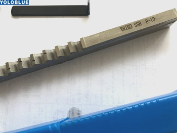 8 mm C Push-Tip Utorom Broach HSS Meritev Velikosti CNC Stroja