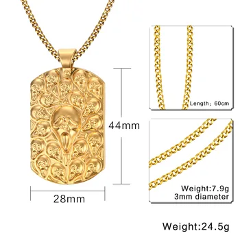 FXM TBB36 iz nerjavečega jekla ogrlica vroče prodaja vrhunskih samskih žensk, 44 Lobanje darilo za ženske, nakit