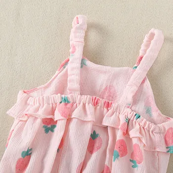 2020 NOVO 2 KOS Baby Dekleta Obleke Poletje Sunsuit Cvjetnim Tiskanja Princesa igralne obleke+Sun Pokrivalo Kratek Komplet za Malčke Obleko Jumpsuit Oblačila