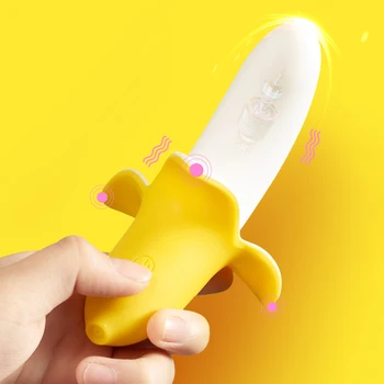 Banana-oblikovan Klitorisa Vibrator za G-spot Vaginalne Stimulator Mehki Silikonski Vibrator Ženski Masturbator Srčkan Adult Sex Igrača za Ženske