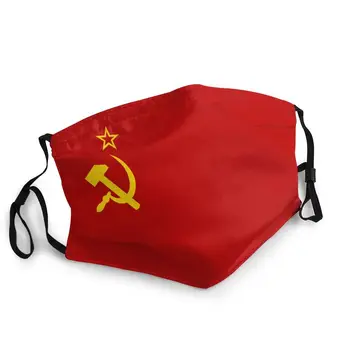 Zastavo Sovjetske zveze Masko za Odrasle Dustproof Rusia CCCP Masko zaščitni Pokrov Respirator Dihanje Usta Žarilna