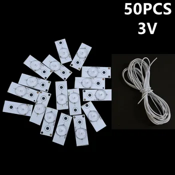 50pcs 3V SMD Svetilke Kroglice S Optične Leče Fliter Za 32-65 palčni LED Trak Bar Popravilo TV