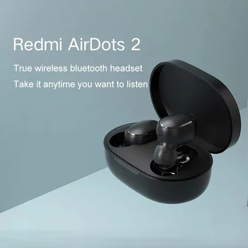 Redmi AirDots 2 Brezžična tehnologija Bluetooth 5.0 Polnjenje Xiaomi Slušalke Mi Stavko Brezžični Čepkov V Uho stereo bas Slušalke AI Nadzor