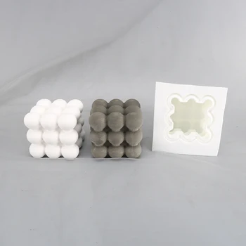 3D kocke sveča plesni silikonsko plesni za DIY dom dec 6*6*6 cm sveča, kar za ročno voska s svečo plesni lz80