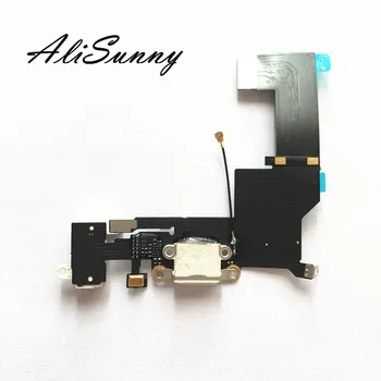 AliSunny 5pcs Polnjenje Vrata Flex Kabel za iPhone 5SE SE Polnilnik Vrata USB Flex Kabel Micphone Traku Nadomestni Deli