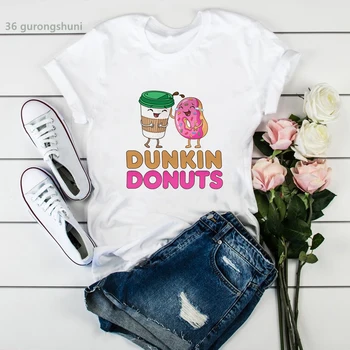 Charli Damelio Dunkin Grafika, tiskanje ženske t-shirt poletje Priložnostne femme t shirt modi Harajuku camiseta mujer tshirt vrhovi