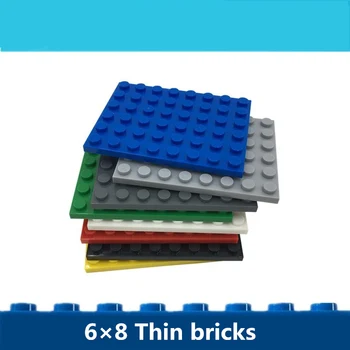 100 g/veliko gradnikov Majhnih Delcev Deli 6*8 dodatna Oprema Združljiva z znano blagovno znamko bloki igrače legggo številke
