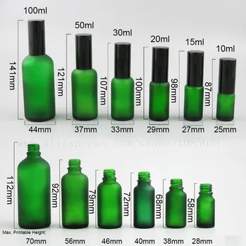 20PCS Mat Jasno, Oranžna Modra Zelena Steklene Viale žep parfum škropilnica Steklenice Megle Spray Vzorec Steklenico 5 10 15 20 30 50 ml