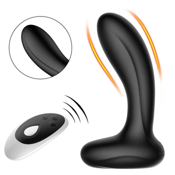 Vibracijska Prostate Massager Moški Analni Čep Nepremočljiva 10 Stimulacije Vzorec Daljinsko Rit Anus Silikonski Sex Igrača za Odrasle Sex Shop