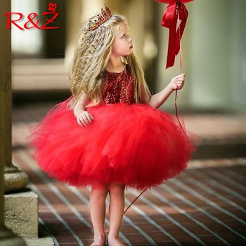 R&Ž 2019 Dekleta Obleke Princess Otroci Baby Fancy Poročno Obleko Sleeveles Sequins Stranka Obleko Za Dekle Poletne Obleke k1