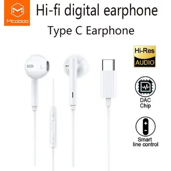 MCDODO za študentske DAC HI-fi slušalke, USB tip-c slušalke za iPod Samsung Note 10 HUAWEI Mate 20 Pro P30 popolnoma združljiv