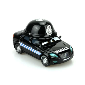 Pixar Cars Črne oznake Wheelsen Sivo UK Policija Kovinski Diecast Igrača Avto 1:55 Ohlapen Model Zlitine Avto Disney Risanke, Igrače Za Otroke