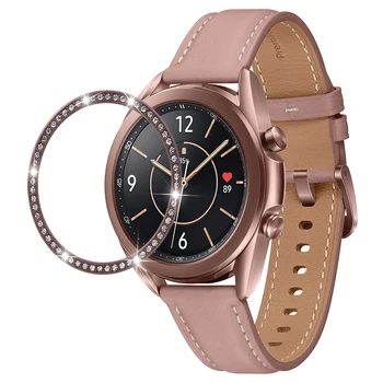 Diamond bling Luksuzni Obroč za Samsung Galaxy Watch 3 41/42/46 iz Nerjavečega Jekla Rezilo Lepilo Primeru Visoke Kakovosti Varstvo ploščo