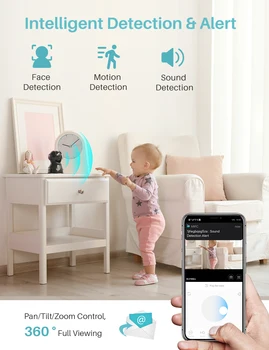 HeimVision HMC02MQ 3MP IP Kamere Zaprtih WiFi Pet Baby/Varuška Monitor Nočno Vizijo Dela z Alexa Brezžične Varnostne Kamere