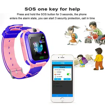 Nepremočljiva Q12B Pametno Gledati Večfunkcijsko Otrok Digitalno ročno uro Baby Watch Telefon Za IOS Android Otroci Igrače Darilo