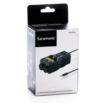 Saramonic SmartRig+ XLR/3.5 mm, Mikrofon, Audio Mixer Preamp & Kitara Vmesnik za DSLR Fotoaparat iPhone 7 7s 6 iPad iPod Xiaomi