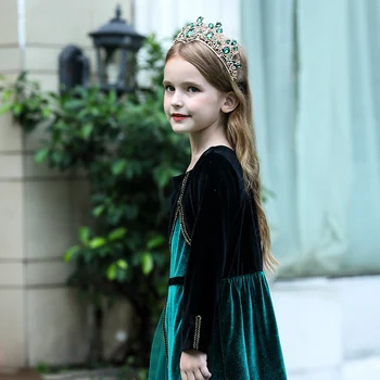 Nova Dekleta Princesa Obleko Elsa Ana Deluxe Fancy Kostum Otrok, Zamrznjeno, 2 Otroški Praznik Rojstni Dan Obleko Oblačila 2-11 Let