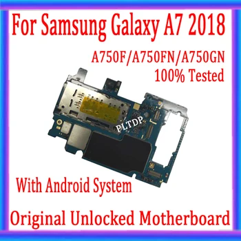 Za Samsung Galaxy A7 2018 A750FD/A750GN/DS Motherboard 2SIM Polno Žetonov Original odklenjena Logiko mainboard