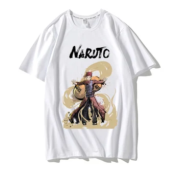 Naruto Majica s kratkimi rokavi Moški Sasuke Moda Japonski Anime T-shirt Priložnostne Kul Ulične Risanka Tshirt Harajuku Unisex Hip Hop Top Tee