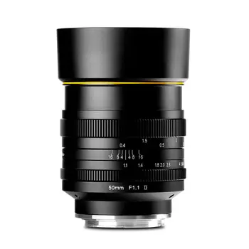 KamLan 50 mm f1.1 II APS-C Velike Zaslonke, Ročno Ostrenje Objektiva za Mirrorless Fotoaparati, Kamere Objektiv za Canon Sony Fuji
