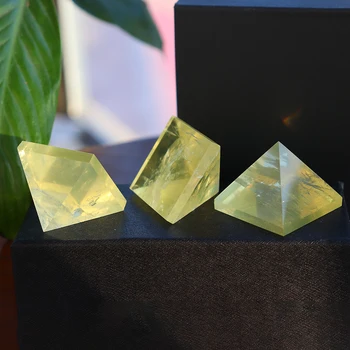Debelo Naravno rumeno kristalno Piramido citrine Quartz crystal točke Zdravljenje Reiki, kamni in minerali