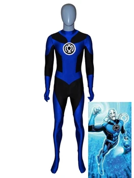 Modra Luč Superheroj Kostum Spandex Modra Luč Cosplay Kostum Zentai Obleka, Vroče Prodaje Odrasli/ Otroci