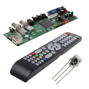 DVB-S2, DVB-T2 DVB-C Digitalni Signal ATV Javor Gonilnika LCD zaslon, Daljinski upravljalnik Odbor Izstrelitev Univerzalno Dvojno USB Media QT526C V1.1