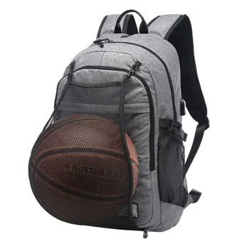 Košarka vrečko USB vmesnik smart nahrbtnik platno poliester moška torba usposabljanje, velike zmogljivosti, nepremočljiva