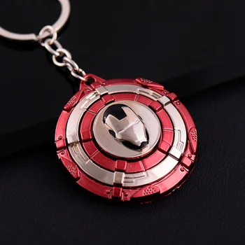 Daj dama Novo Prispeli Moda, Iron Man, Captain America Ščit Zlitine Keychain Keyring Vrečko Tipko Pribor D069-60
