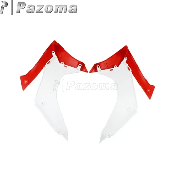 Rdeče Belo motorno kolo Motokros, Supermoto Plastičnih Fairings Radiator Prevleke Prednji Strani Spojler Kritje Za Honda CRF230F-2019